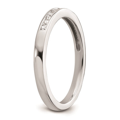 0.20ct. CZ Solid Real 14K White Gold Wedding Wedding Band Ring