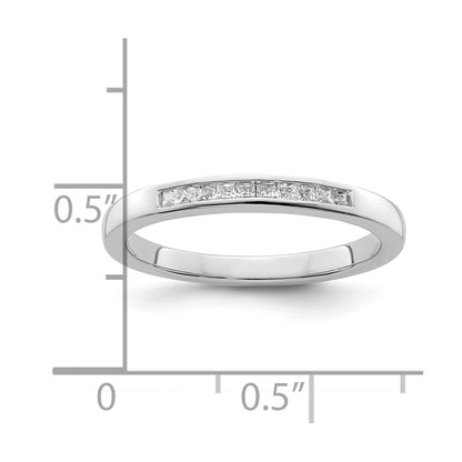 0.20ct. CZ Solid Real 14K White Gold Wedding Wedding Band Ring