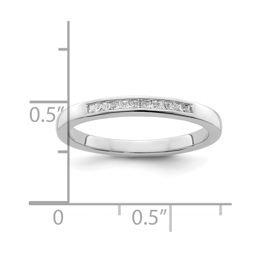 14K White Gold Real Diamond Wedding Band
