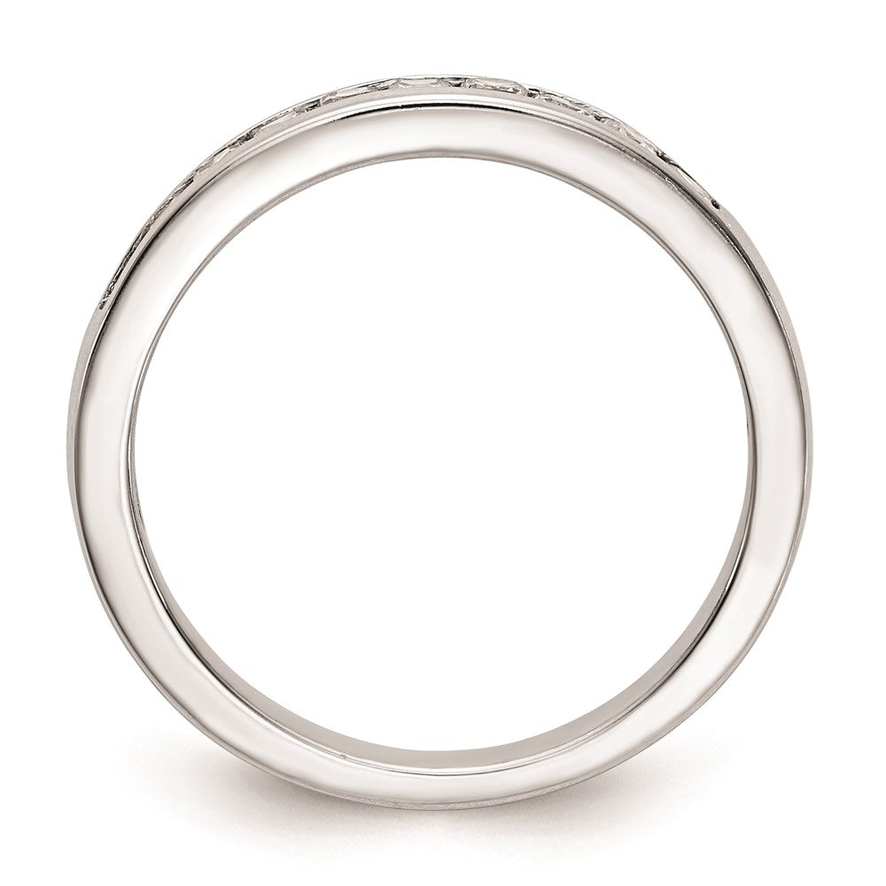 14K White Gold Real Diamond Wedding Band