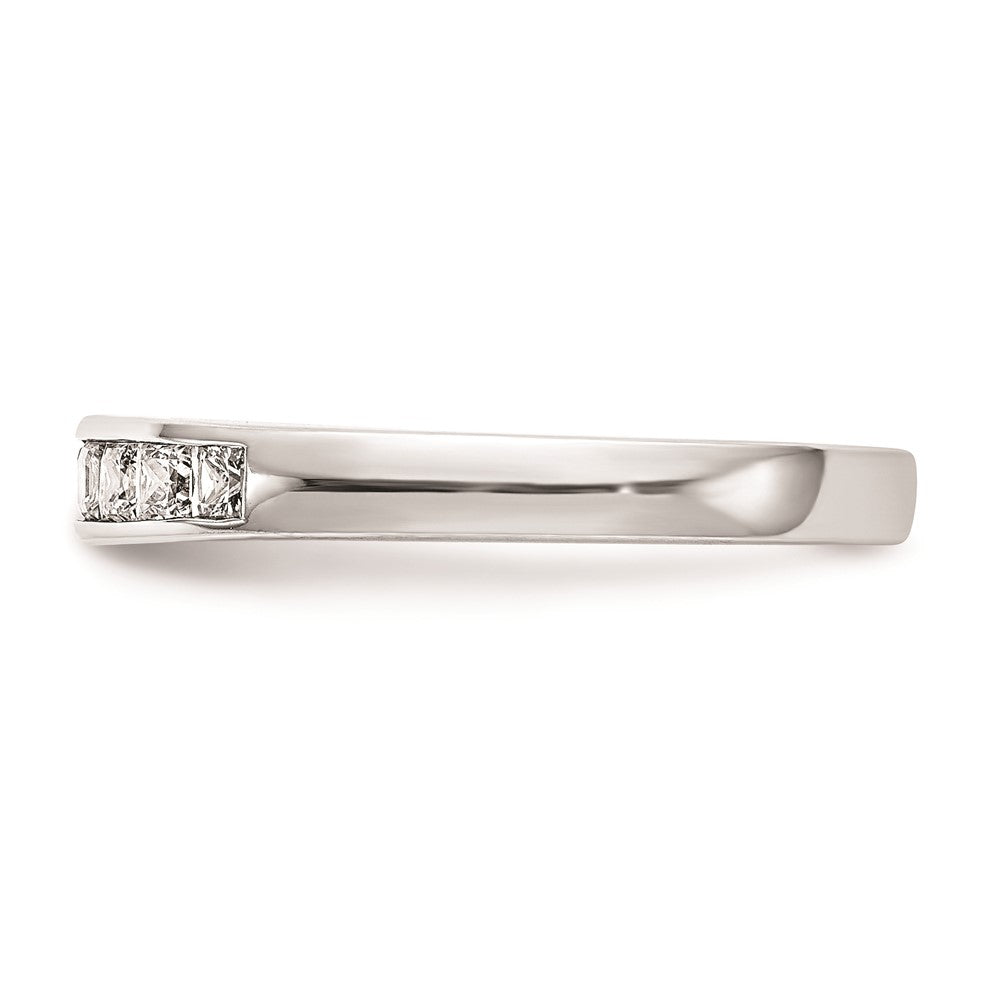 14K White Gold Real Diamond Wedding Band