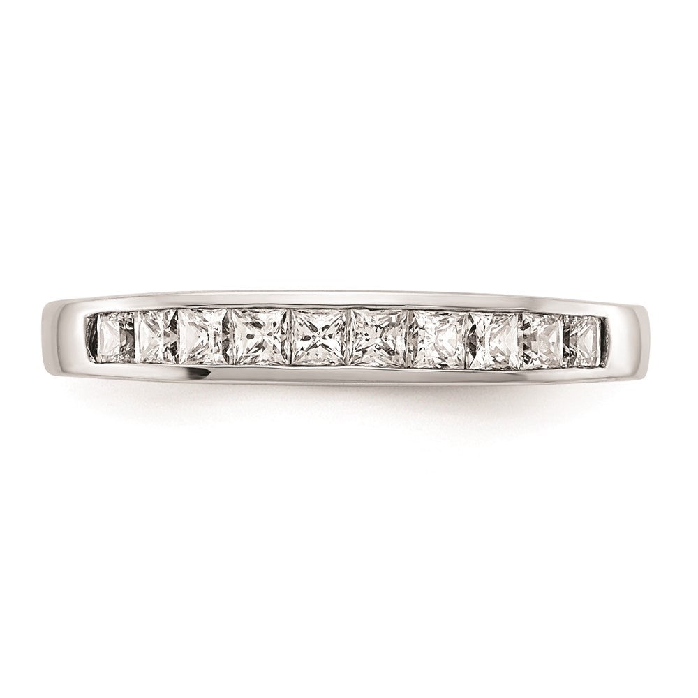 14K White Gold Real Diamond Wedding Band