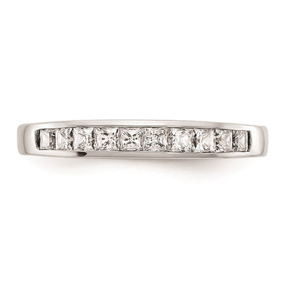 14K White Gold Real Diamond Wedding Band