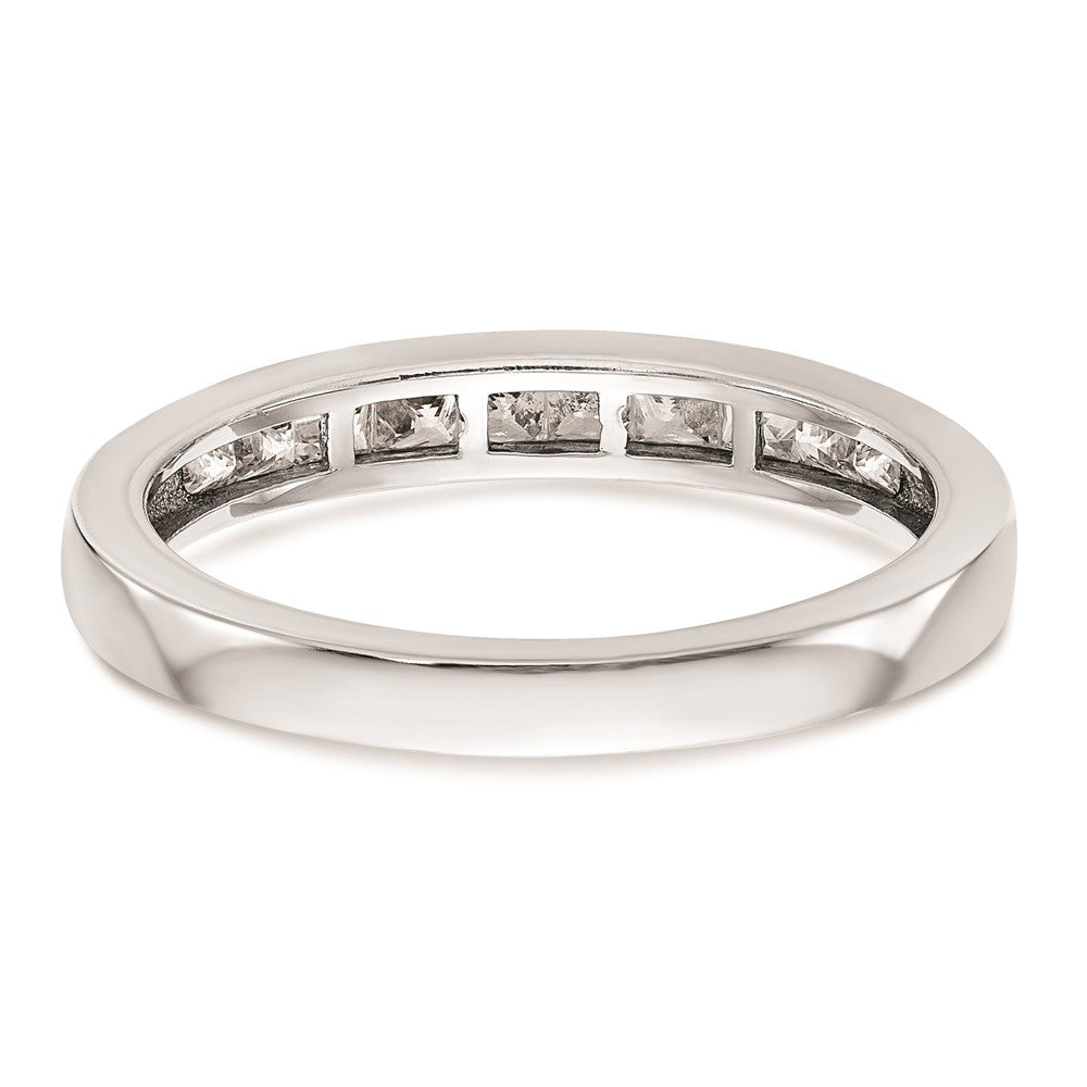 14K White Gold Real Diamond Wedding Band
