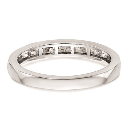 14K White Gold Real Diamond Wedding Band