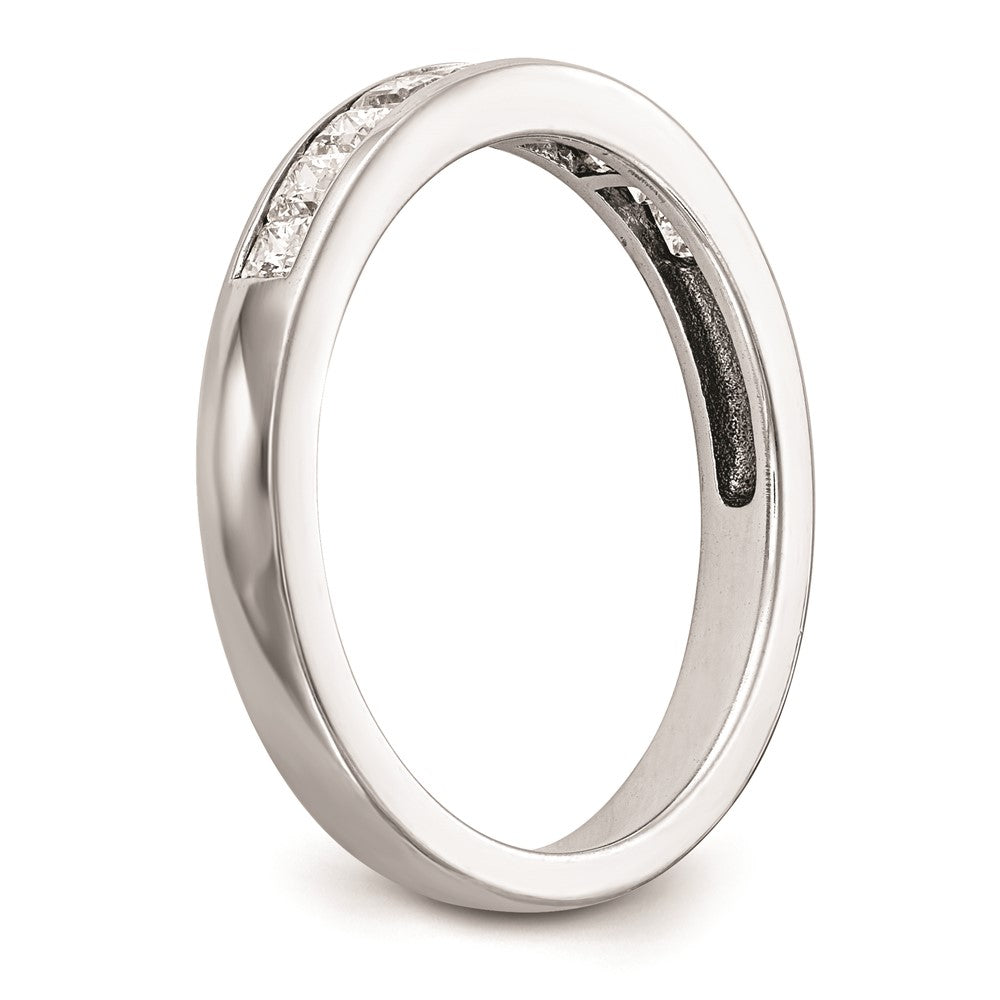 14K White Gold Real Diamond Wedding Band