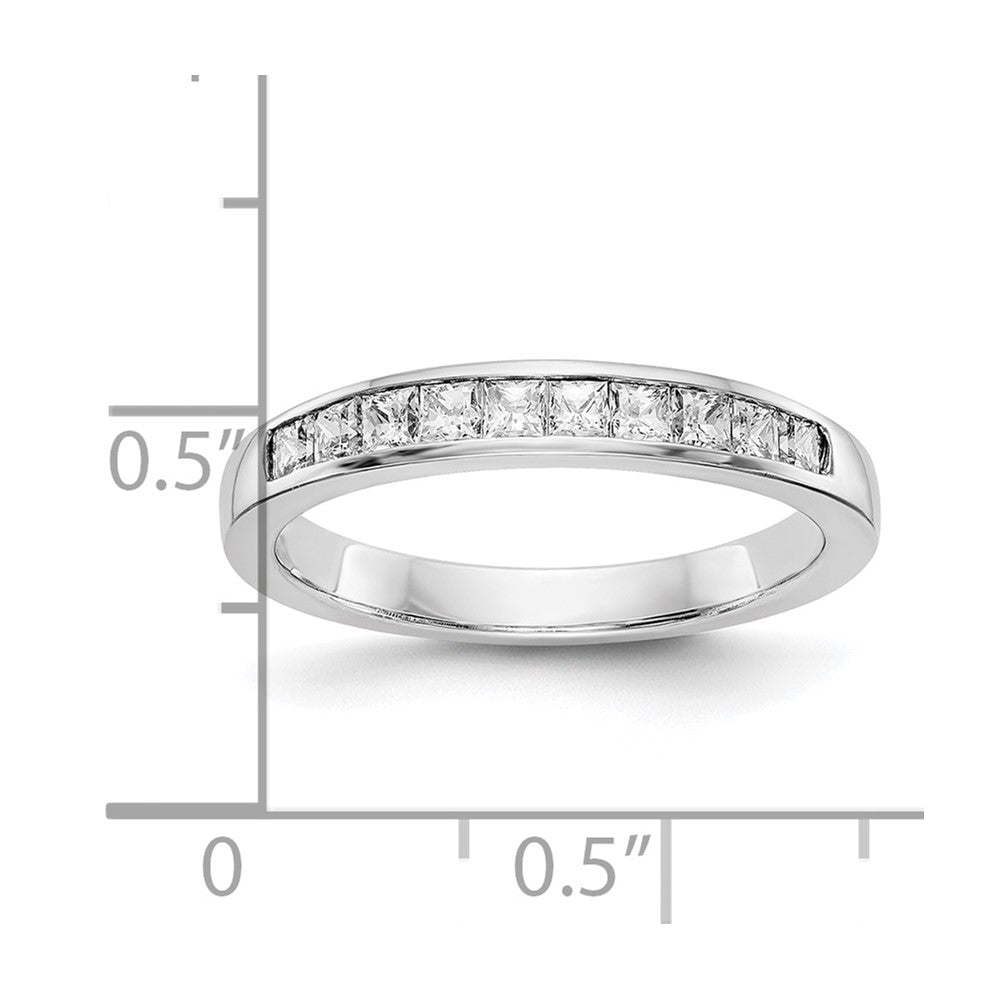 14K White Gold Real Diamond Wedding Band