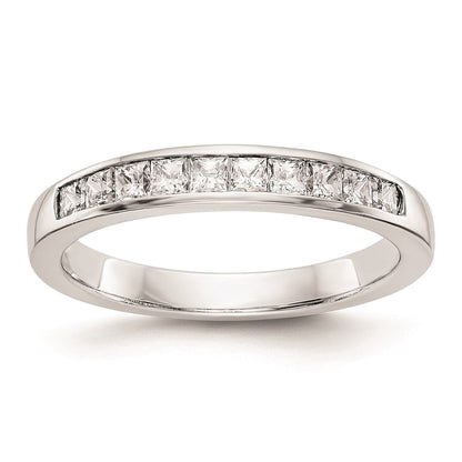 14K White Gold Real Diamond Wedding Band