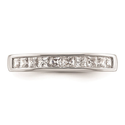 14K White Gold Real Diamond Wedding Band