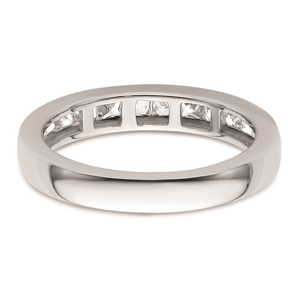 14K White Gold Real Diamond Wedding Band