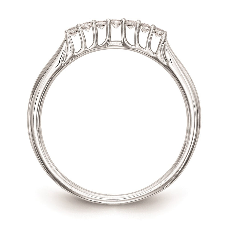 14K White Gold Real Diamond Wedding Band