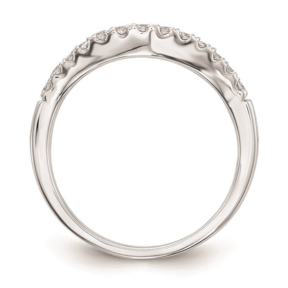 14K White Gold Real Diamond Wedding Band