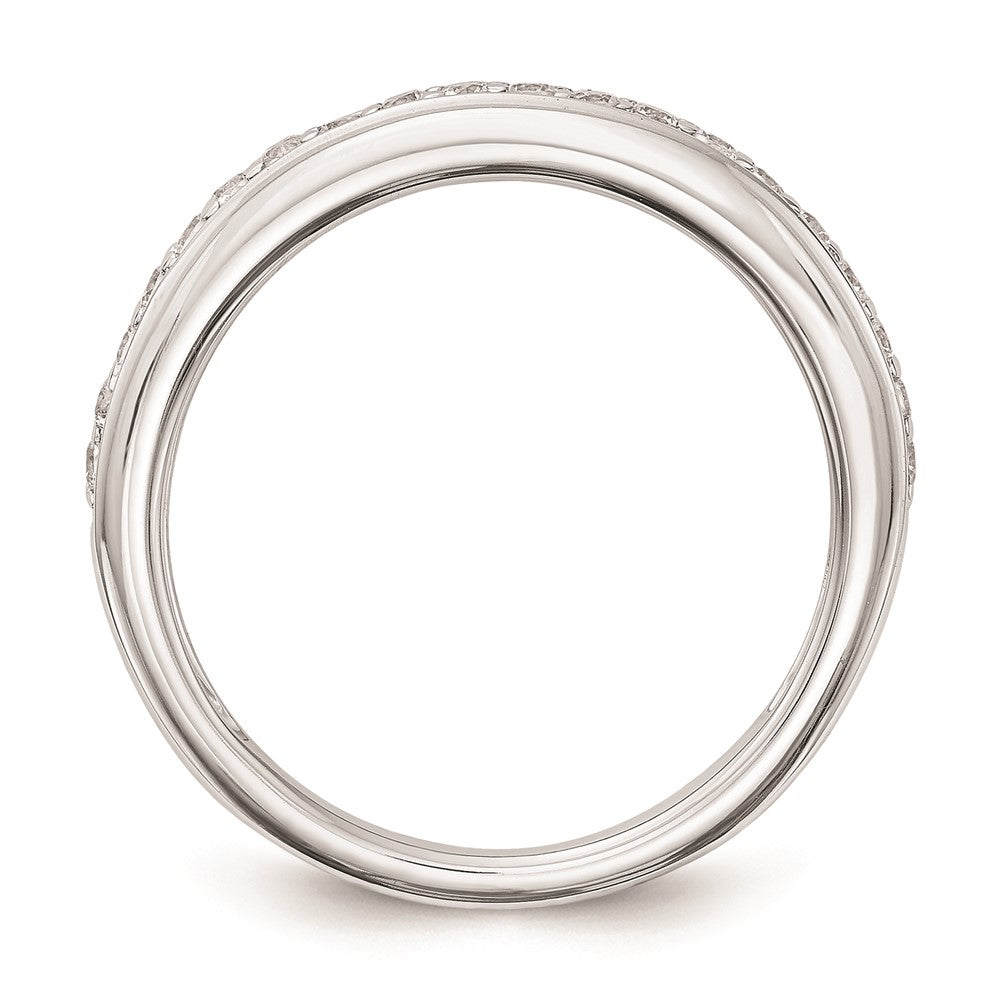 0.30ct. CZ Solid Real 14K White Gold Wedding Wedding Band Ring