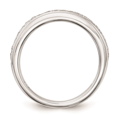 0.30ct. CZ Solid Real 14K White Gold Wedding Wedding Band Ring