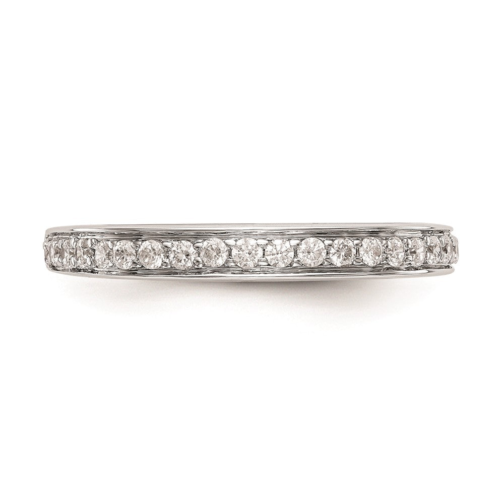 0.30ct. CZ Solid Real 14K White Gold Wedding Wedding Band Ring