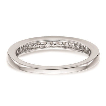 14K White Gold Real Diamond Wedding Band