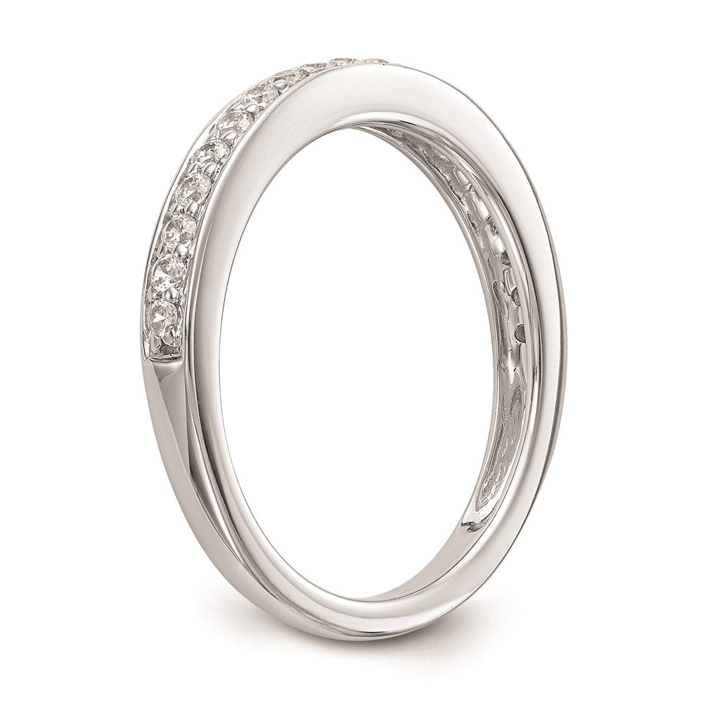 0.30ct. CZ Solid Real 14K White Gold Wedding Wedding Band Ring