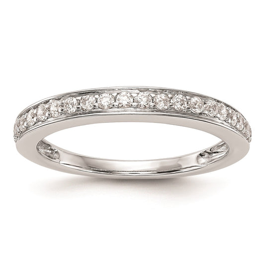 0.30ct. CZ Solid Real 14K White Gold Wedding Wedding Band Ring
