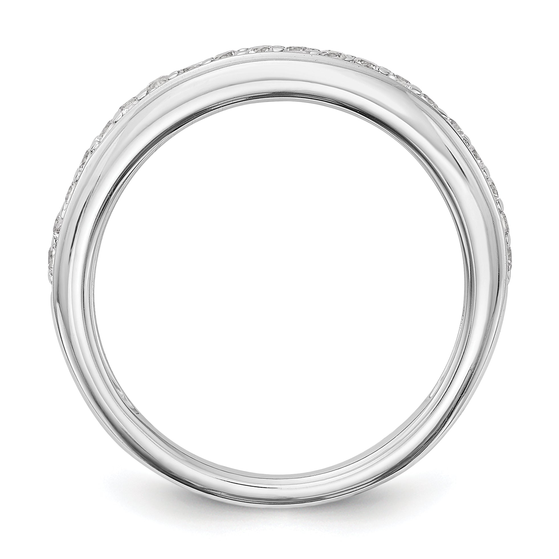 0.30ct. CZ Solid Real 14K White Gold Wedding Wedding Band Ring
