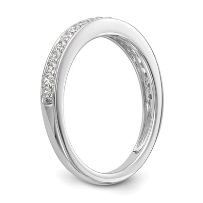 0.30ct. CZ Solid Real 14K White Gold Wedding Wedding Band Ring