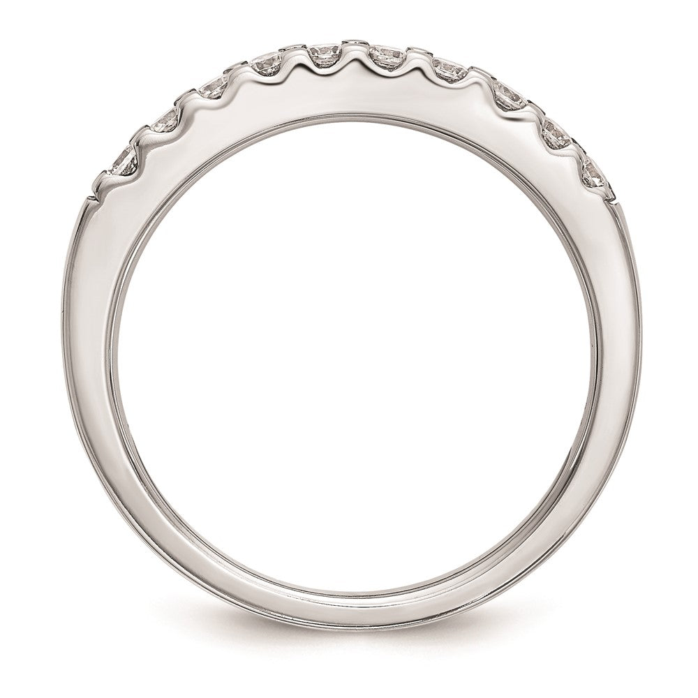 0.30ct. CZ Solid Real 14K White Gold Wedding Wedding Band Ring
