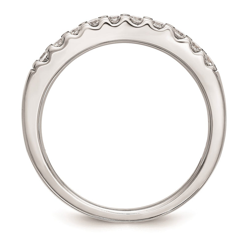 14K White Gold Real Diamond Wedding Band