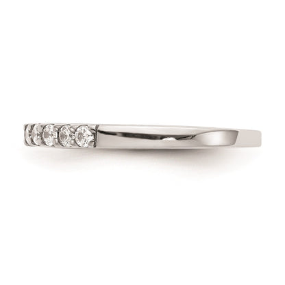 14K White Gold Real Diamond Wedding Band