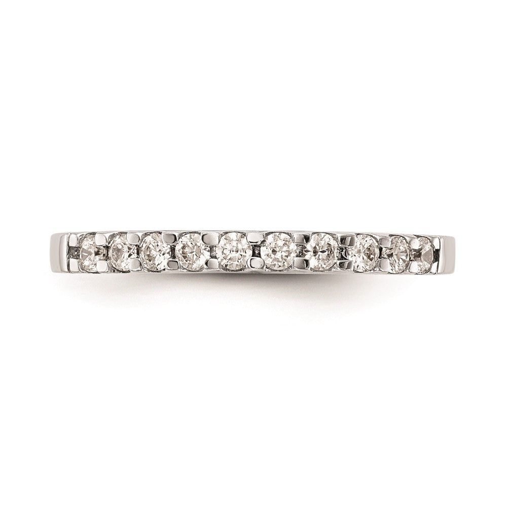 14K White Gold Real Diamond Wedding Band