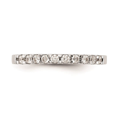 14K White Gold Real Diamond Wedding Band