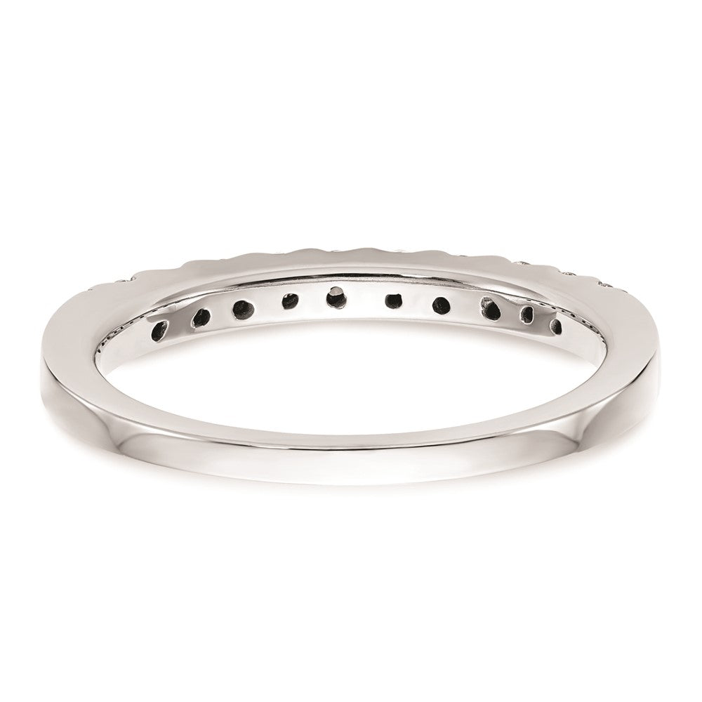 14K White Gold Real Diamond Wedding Band