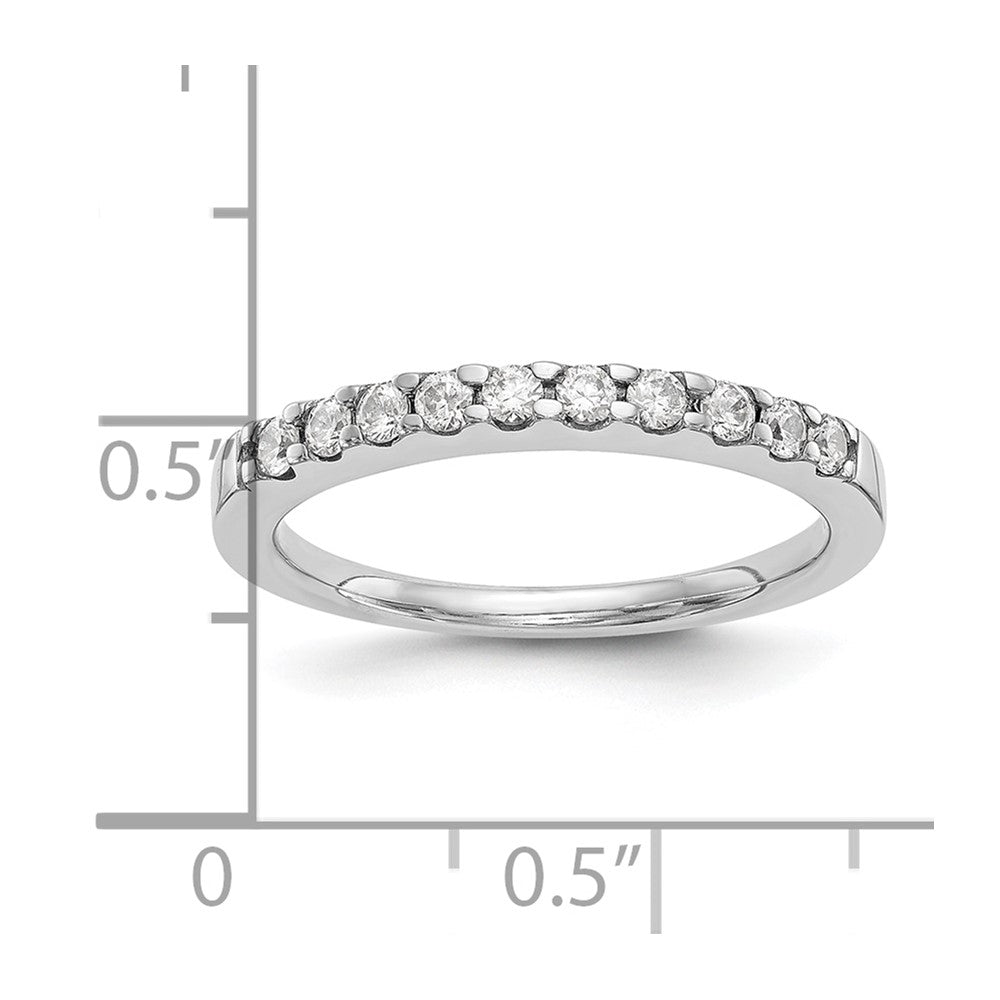 14K White Gold Real Diamond Wedding Band