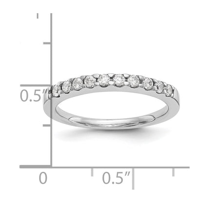 14K White Gold Real Diamond Wedding Band