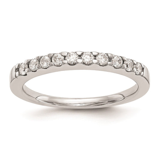 0.30ct. CZ Solid Real 14K White Gold Wedding Wedding Band Ring