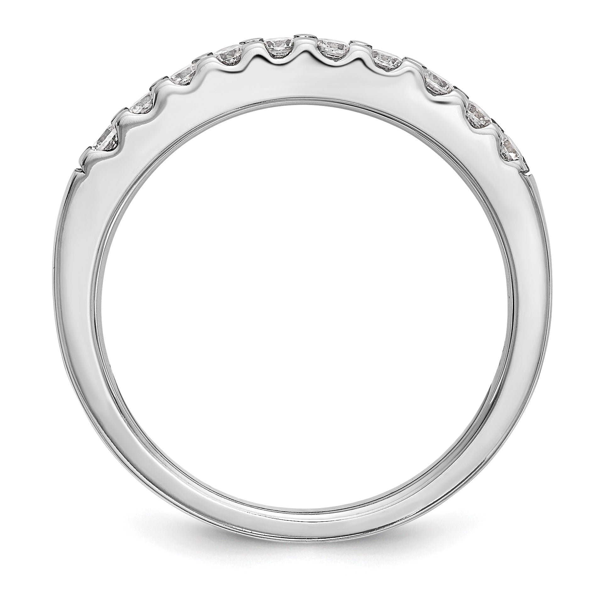 0.30ct. CZ Solid Real 14K White Gold Wedding Wedding Band Ring