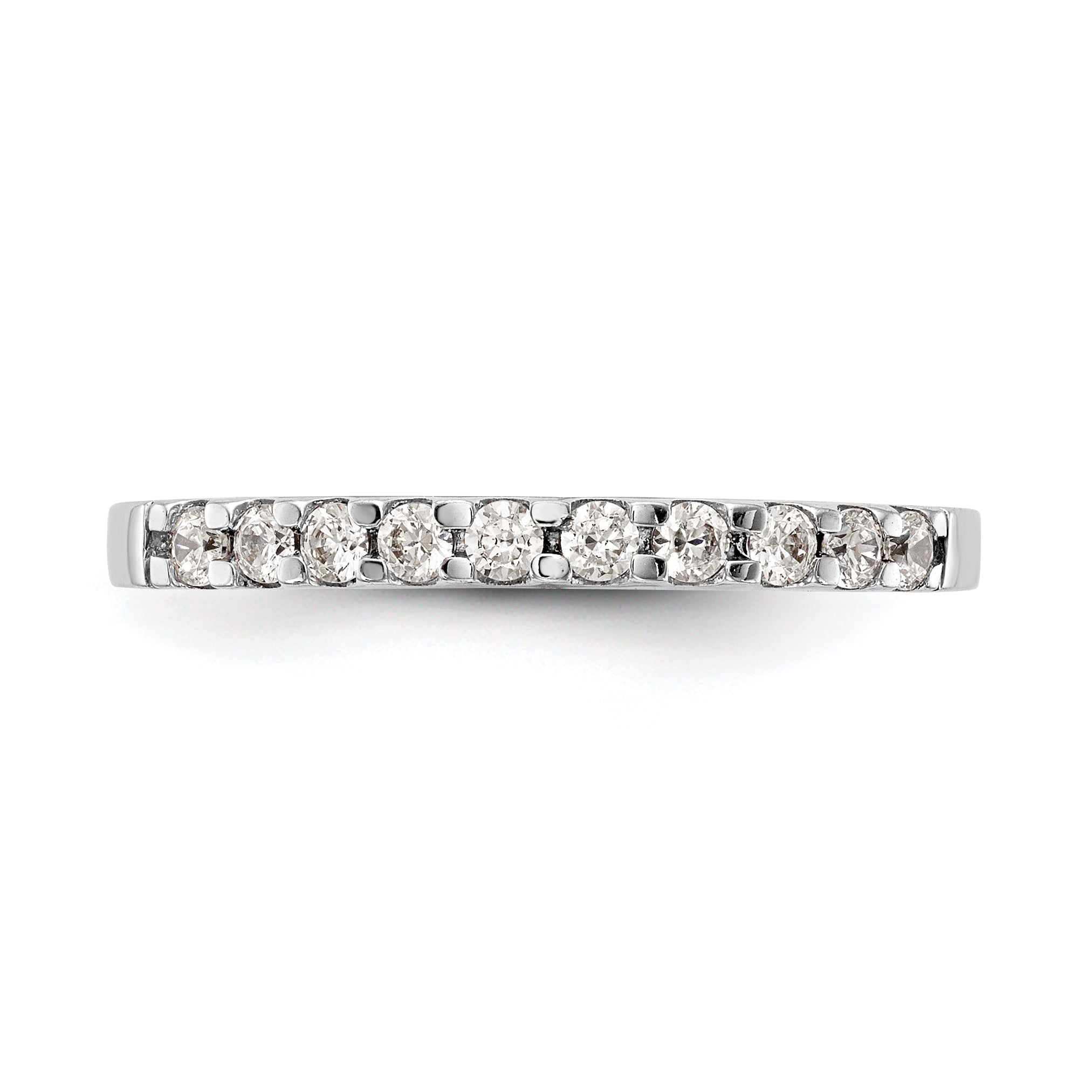 0.30ct. CZ Solid Real 14K White Gold Wedding Wedding Band Ring
