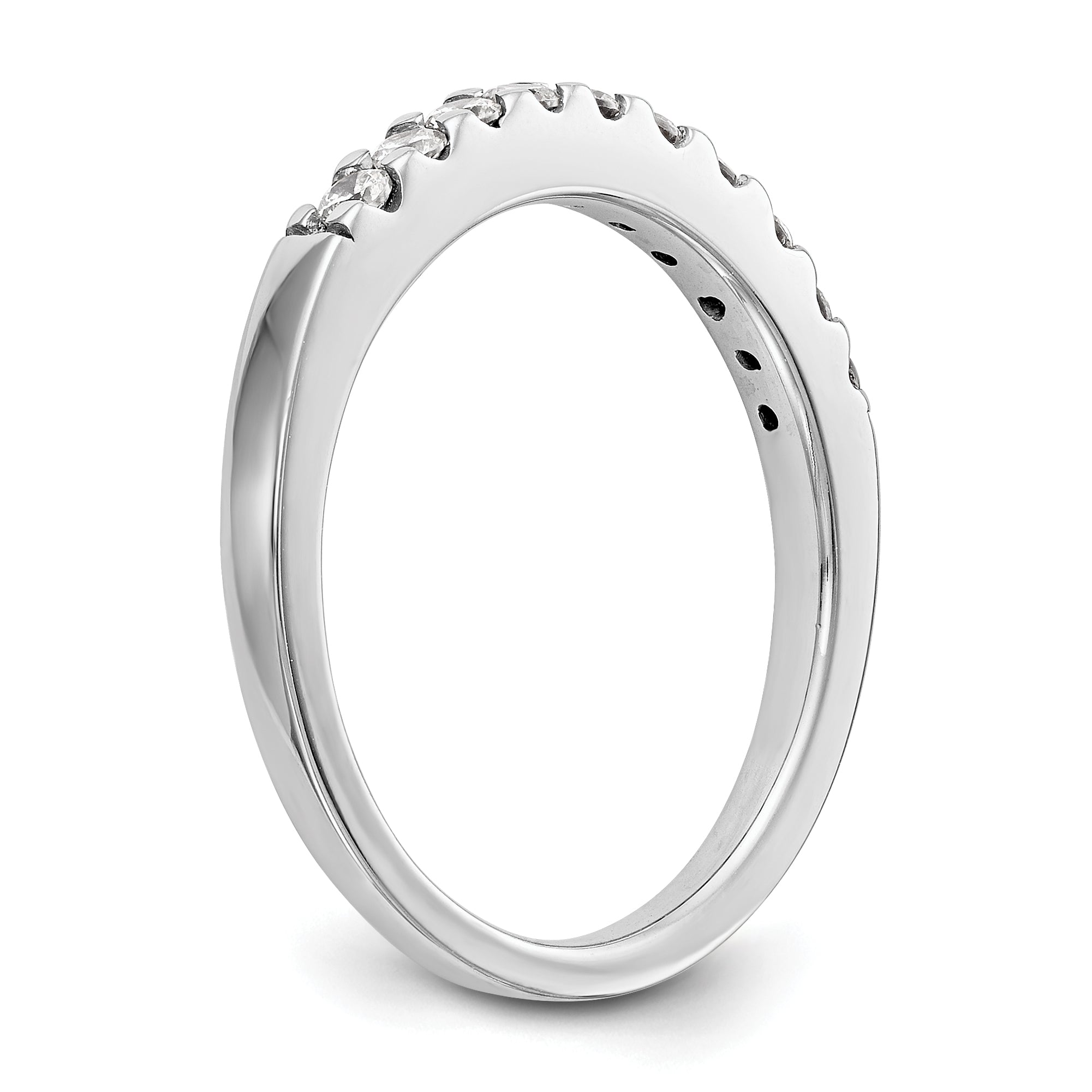 0.30ct. CZ Solid Real 14K White Gold Wedding Wedding Band Ring
