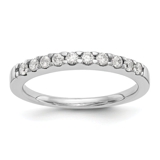 0.30ct. CZ Solid Real 14K White Gold Wedding Wedding Band Ring