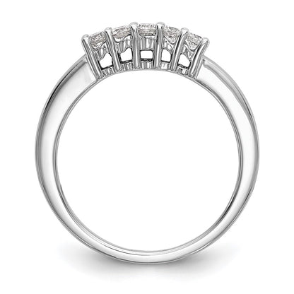 14K White Gold Real Diamond Wedding Band