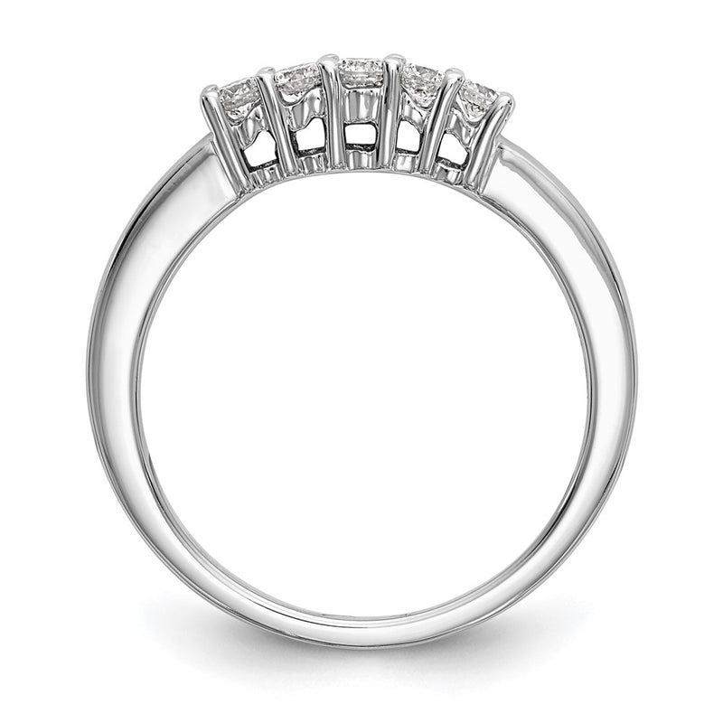 14K White Gold Real Diamond Wedding Band