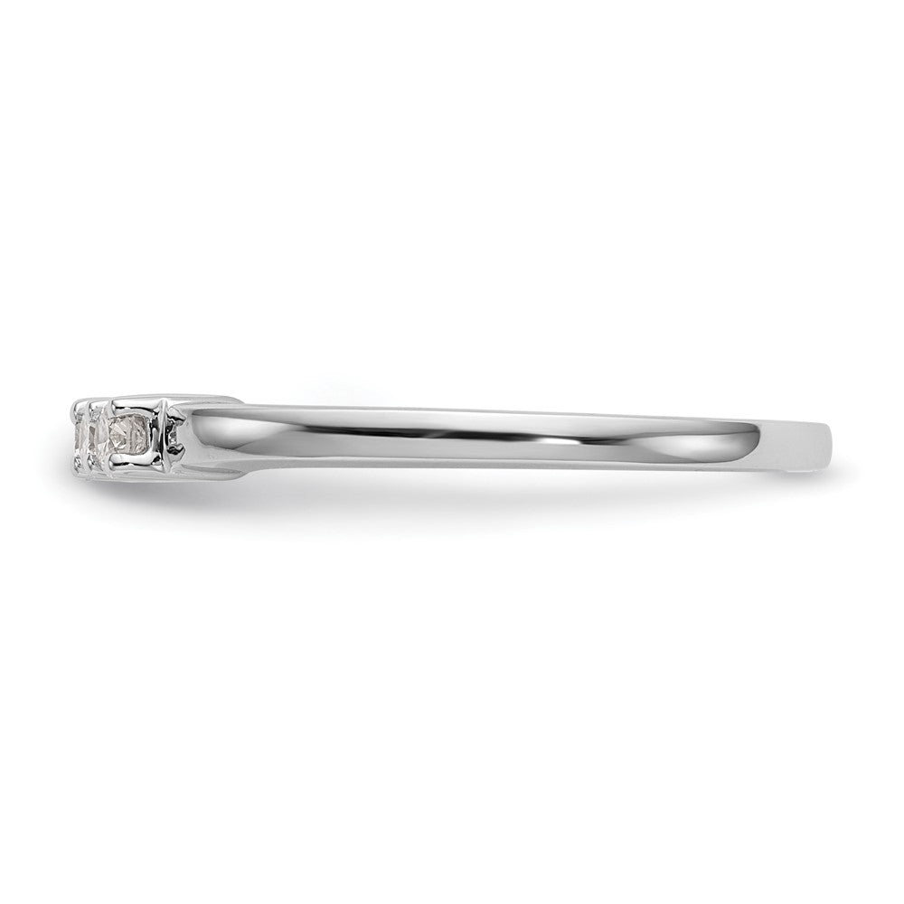 14K White Gold Real Diamond Wedding Band