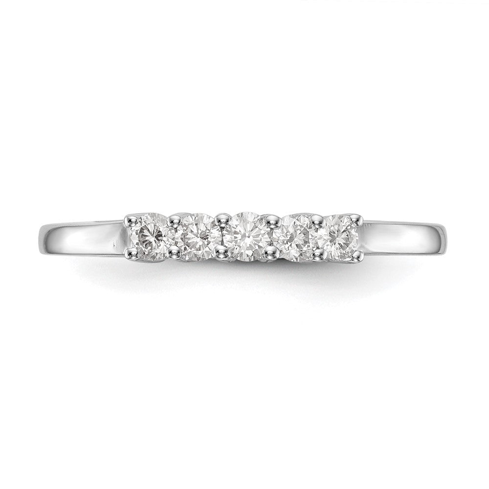 14K White Gold Real Diamond Wedding Band