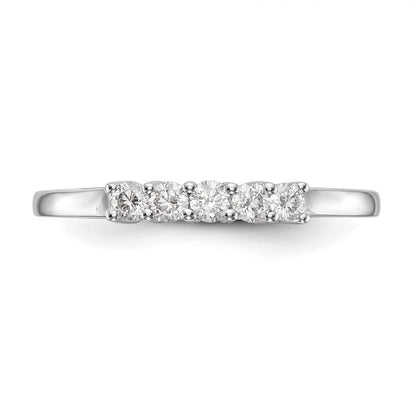 14K White Gold Real Diamond Wedding Band