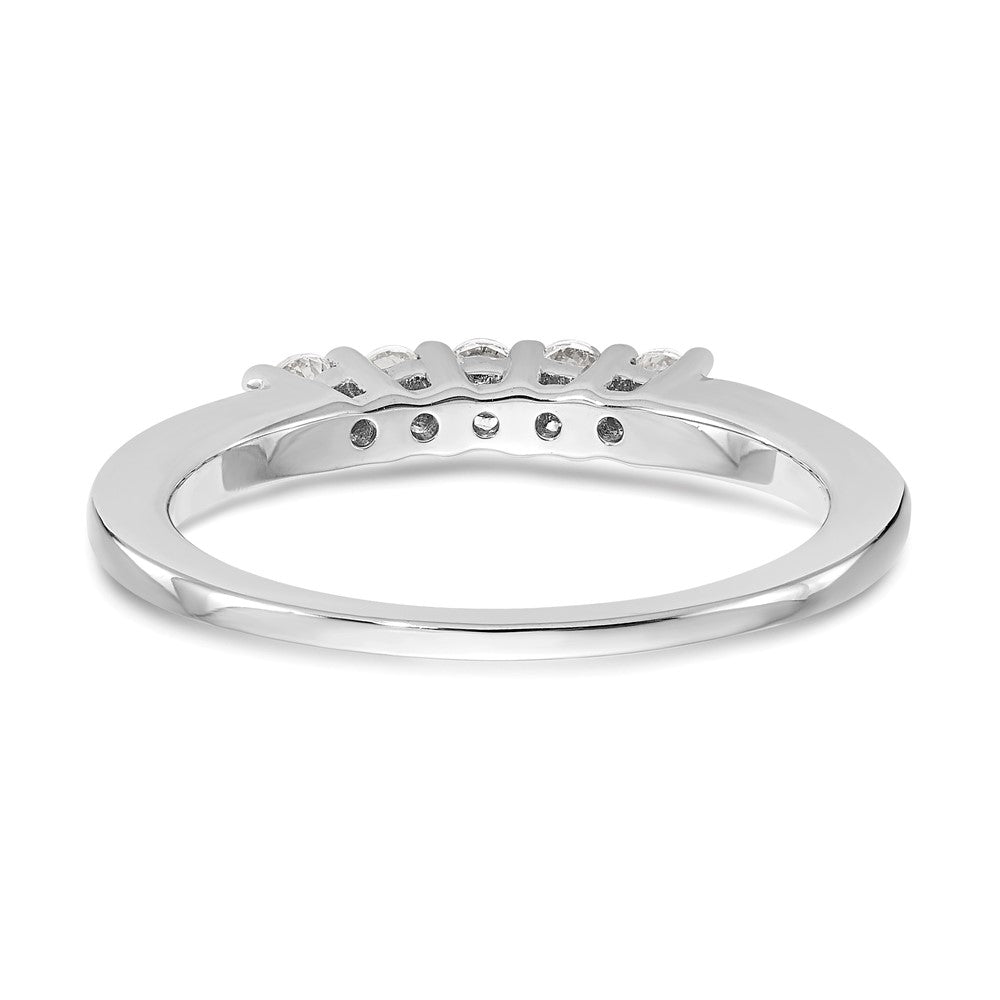 14K White Gold Real Diamond Wedding Band