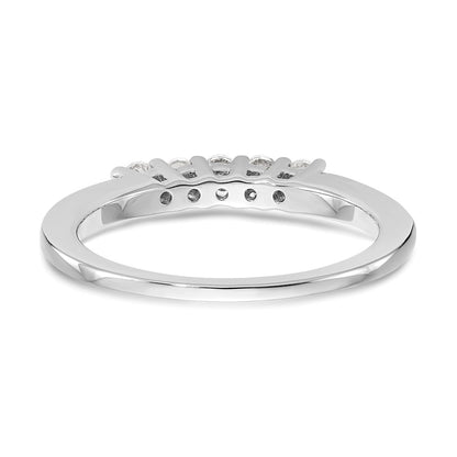 14K White Gold Real Diamond Wedding Band