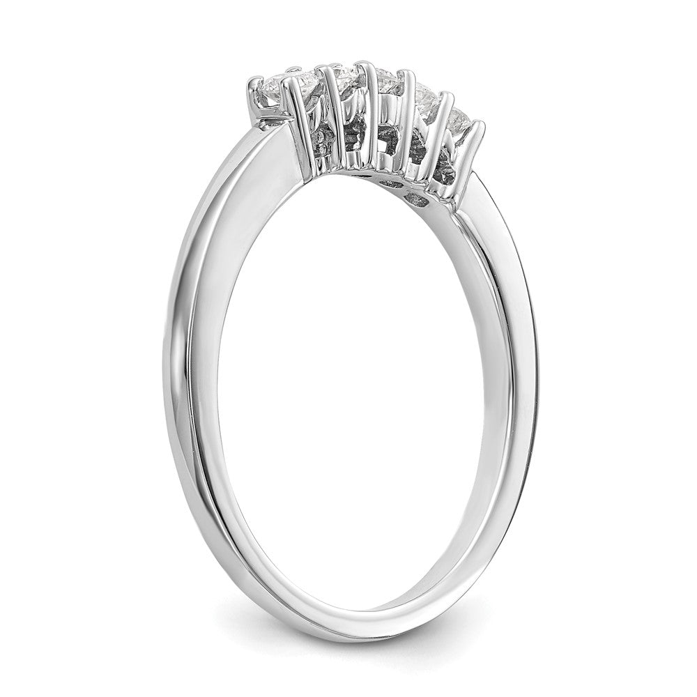 14K White Gold Real Diamond Wedding Band