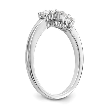 14K White Gold Real Diamond Wedding Band