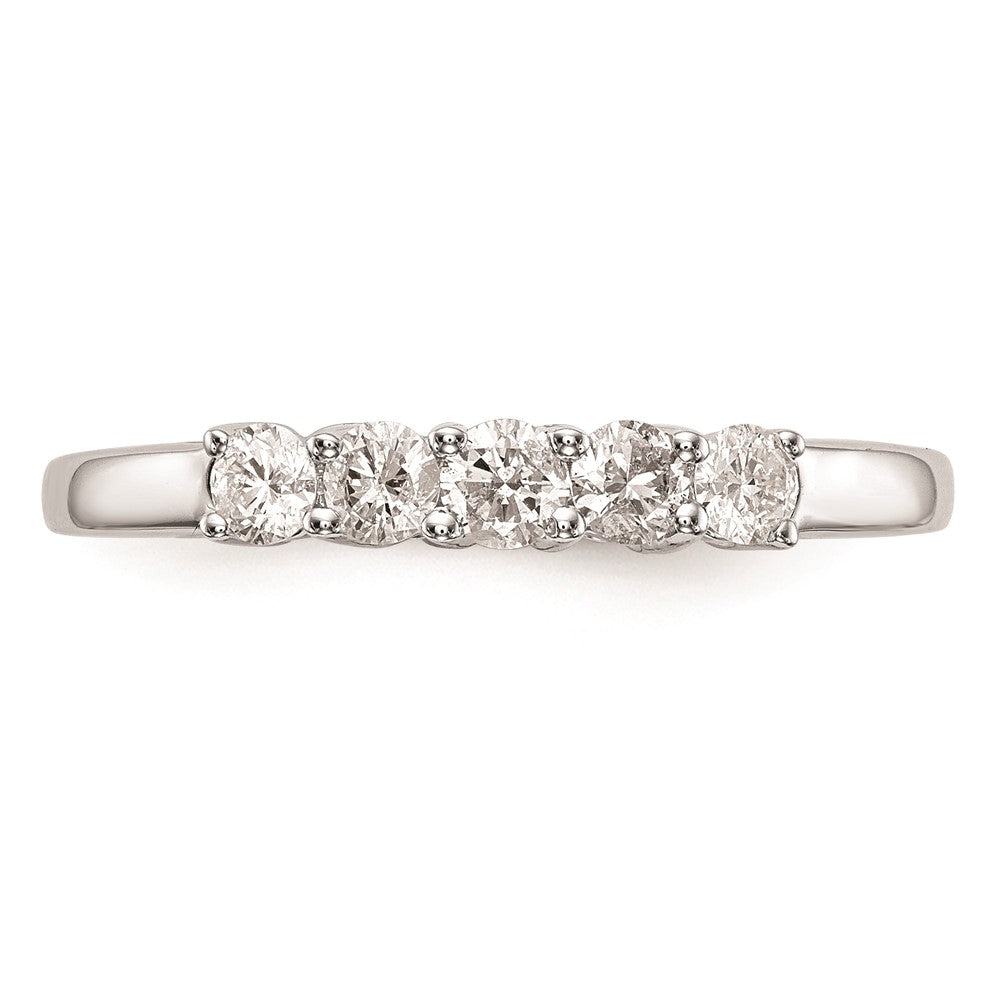 14K White Gold Real Diamond Wedding Band