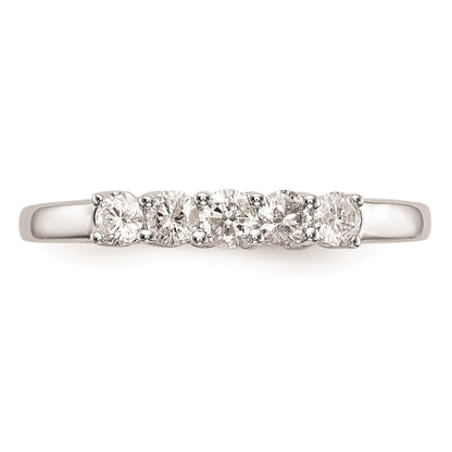 14K White Gold Real Diamond Wedding Band