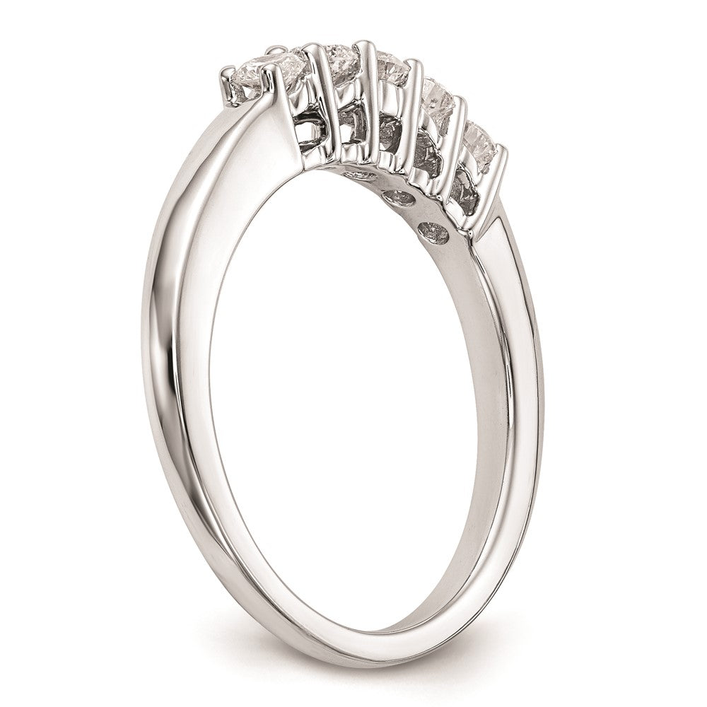 14K White Gold Real Diamond Wedding Band