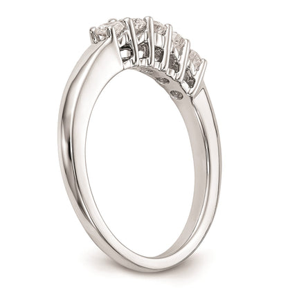 14K White Gold Real Diamond Wedding Band